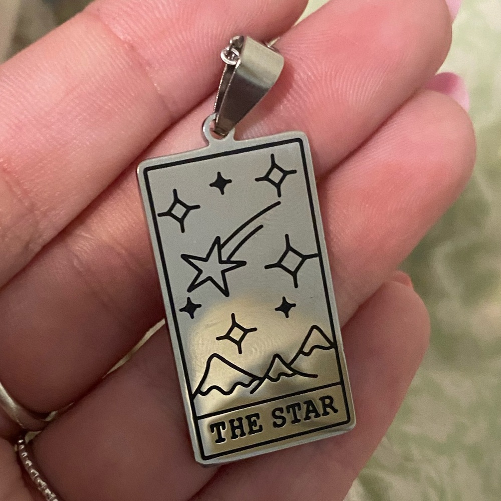 Tarot Card Necklace The Star